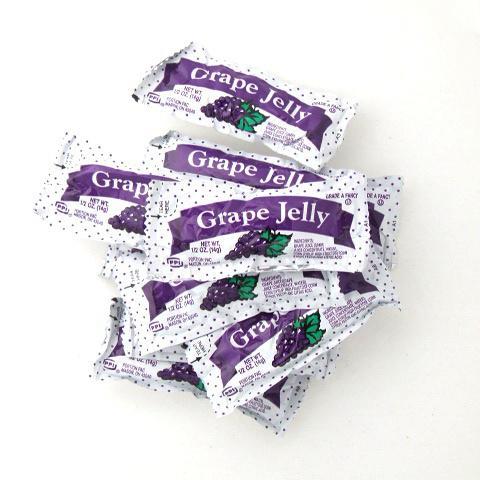 10 Individual Grape Jelly Pouches